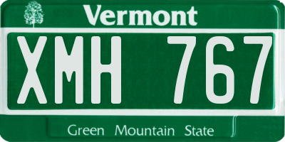 VT license plate XMH767