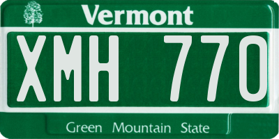VT license plate XMH770