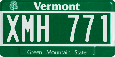 VT license plate XMH771