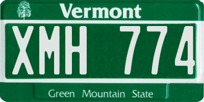 VT license plate XMH774