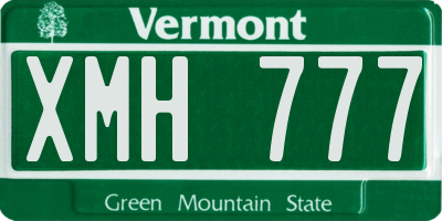 VT license plate XMH777