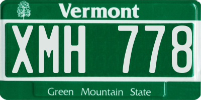 VT license plate XMH778