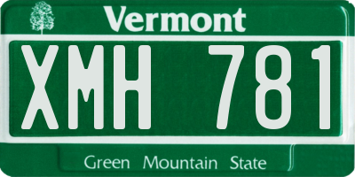 VT license plate XMH781