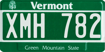VT license plate XMH782