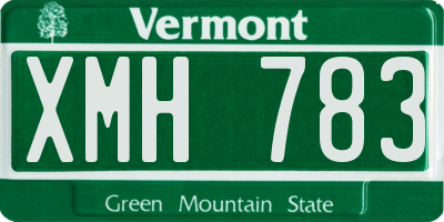 VT license plate XMH783