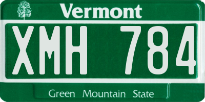 VT license plate XMH784