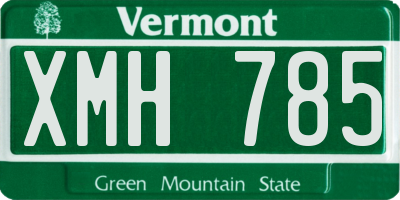 VT license plate XMH785