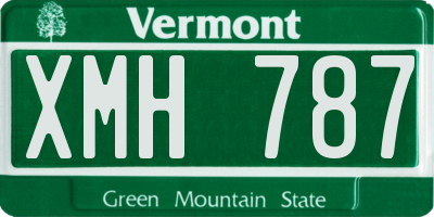 VT license plate XMH787