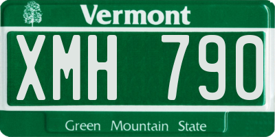 VT license plate XMH790