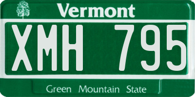 VT license plate XMH795