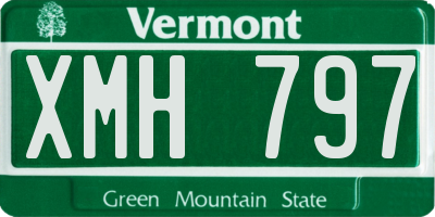 VT license plate XMH797