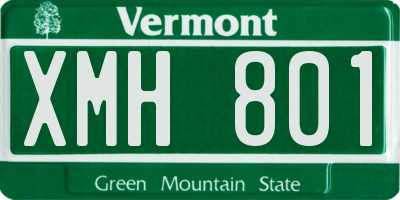VT license plate XMH801