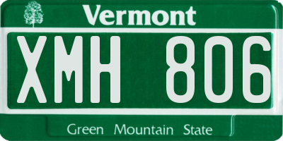 VT license plate XMH806