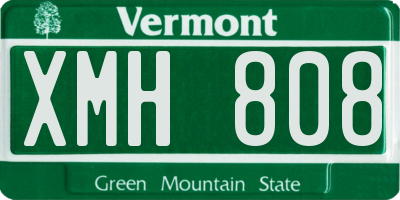 VT license plate XMH808