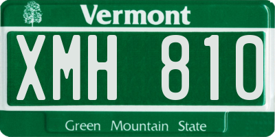 VT license plate XMH810