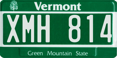 VT license plate XMH814