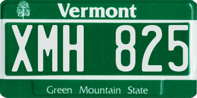 VT license plate XMH825