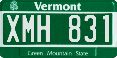 VT license plate XMH831