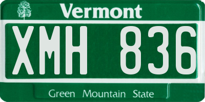 VT license plate XMH836