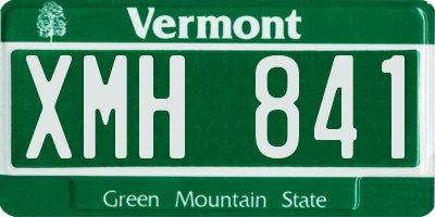 VT license plate XMH841
