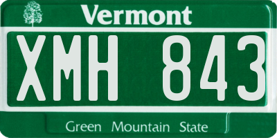 VT license plate XMH843