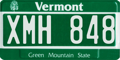 VT license plate XMH848