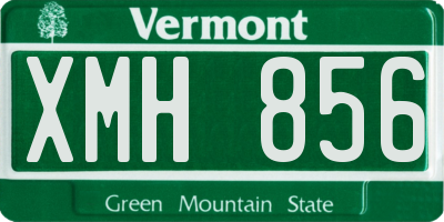 VT license plate XMH856