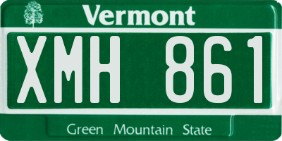 VT license plate XMH861