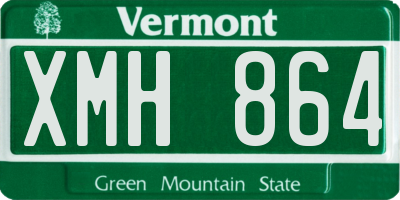 VT license plate XMH864