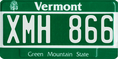 VT license plate XMH866
