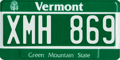 VT license plate XMH869