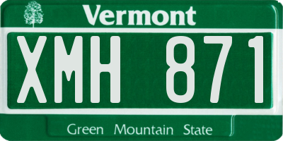 VT license plate XMH871