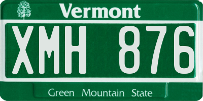 VT license plate XMH876