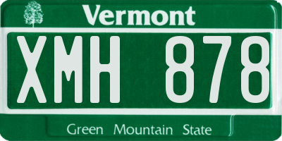 VT license plate XMH878
