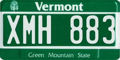 VT license plate XMH883