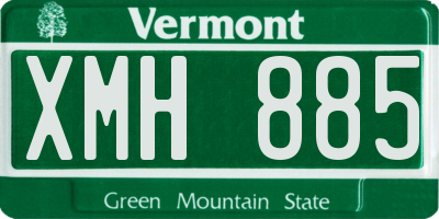 VT license plate XMH885