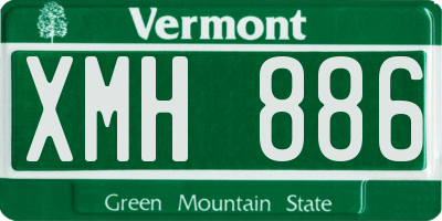 VT license plate XMH886