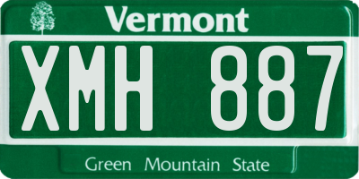 VT license plate XMH887