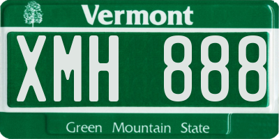 VT license plate XMH888