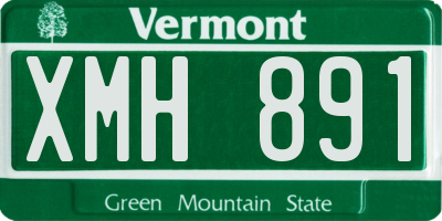 VT license plate XMH891