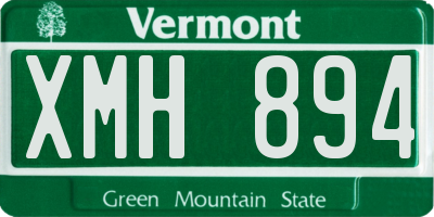 VT license plate XMH894