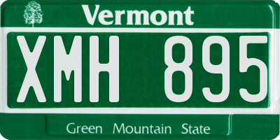 VT license plate XMH895