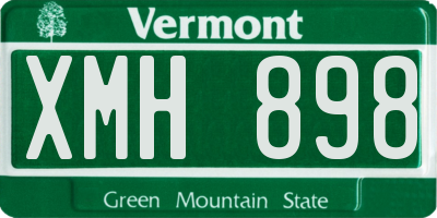 VT license plate XMH898
