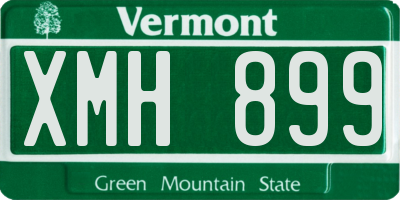 VT license plate XMH899