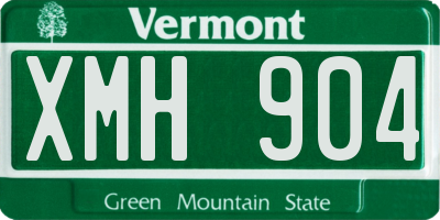 VT license plate XMH904