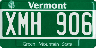VT license plate XMH906