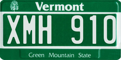 VT license plate XMH910