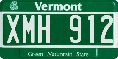 VT license plate XMH912