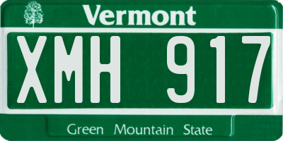 VT license plate XMH917