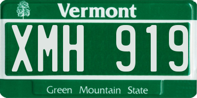 VT license plate XMH919